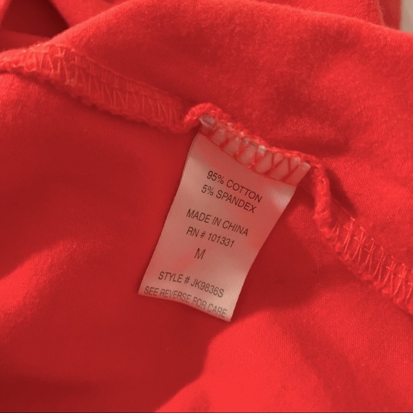 💙 Bright Orangey Coral Cropped Tank Top - Picture 2 of 3